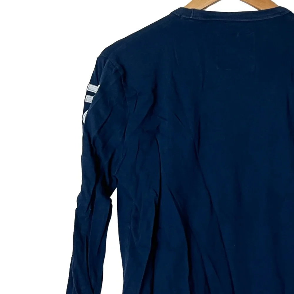 Hollister | Blue graphic logo long sleeve tee shirt Men’s size small